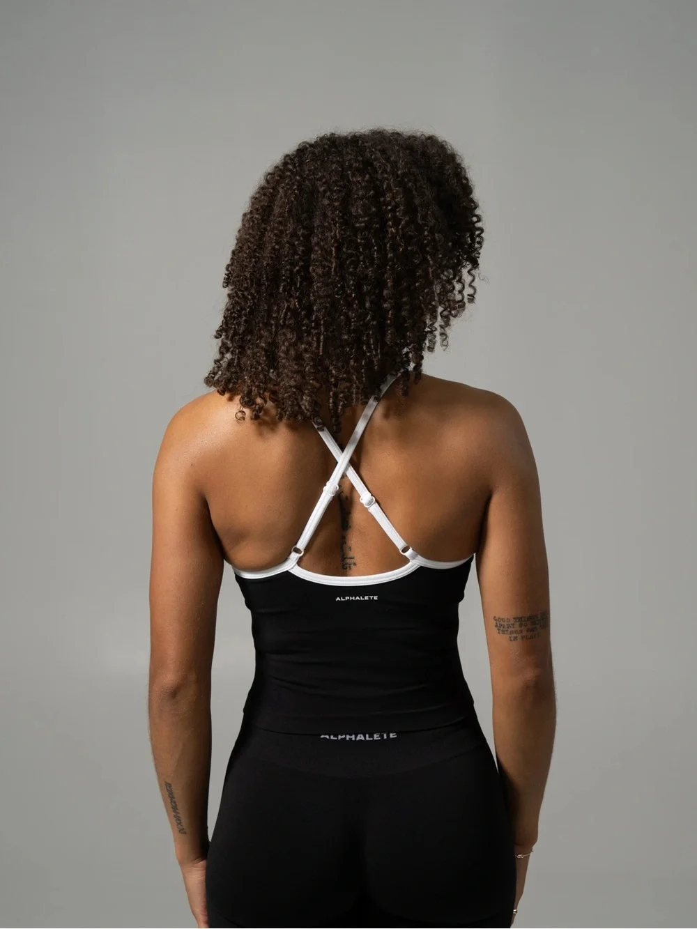 Alphalete Black Contrast Crossed Push Tank - Picture 2 of 4